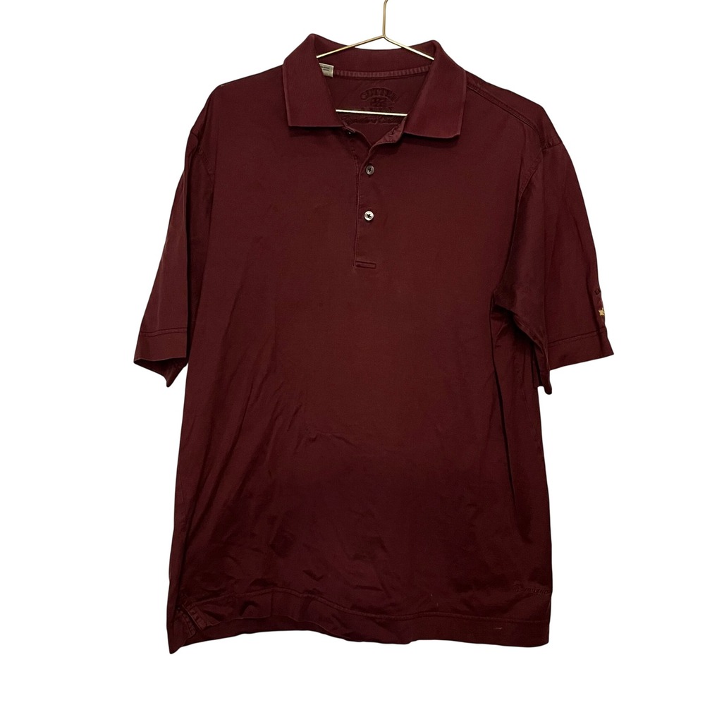 Cutter & Buck Mens Burgundy Mercerized Cotton Polo Japan Cup Palm Springs Size M